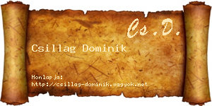 Csillag Dominik névjegykártya