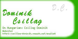 dominik csillag business card